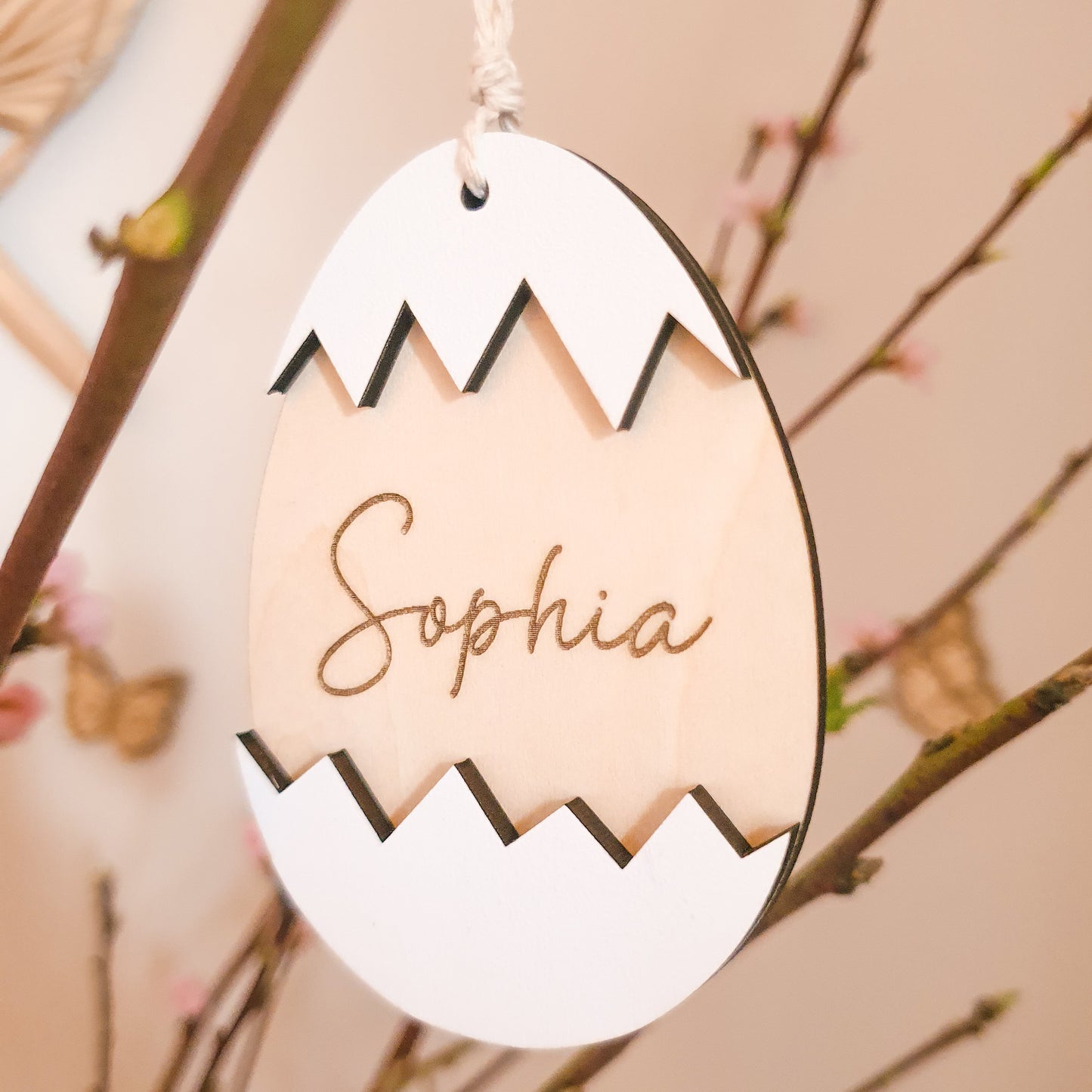 Paashanger met naam - Gebroken Paasei 3D - Little Ukkies Ornamenten